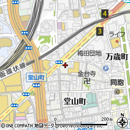 COMMA，（カンマ）梅田店周辺の地図