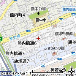 兵庫県神戸市中央区熊内橋通5丁目周辺の地図