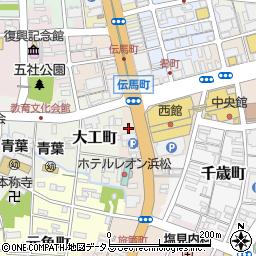 静岡県浜松市中央区伝馬町107周辺の地図