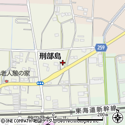 静岡県磐田市刑部島511周辺の地図