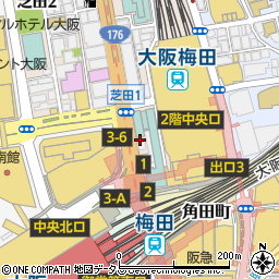 カメラのキタムラ大阪・梅田中古買取センター周辺の地図