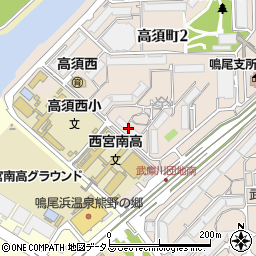 武庫川２３号周辺の地図