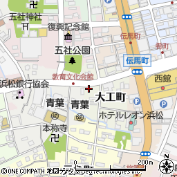 静岡県浜松市中央区大工町14-5周辺の地図