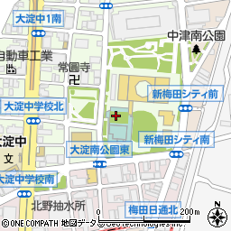 〒531-0076 大阪府大阪市北区大淀中（次のビルを除く）の地図