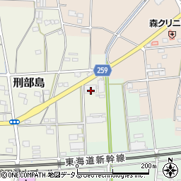 静岡県磐田市刑部島250周辺の地図