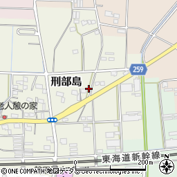 静岡県磐田市刑部島173周辺の地図