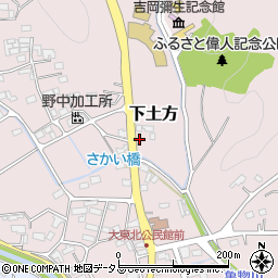 静岡県掛川市下土方412周辺の地図