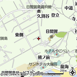 愛知県知多郡南知多町日間賀島東側周辺の地図