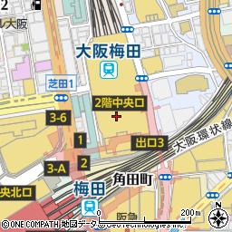 うを佐阪急三番街店周辺の地図