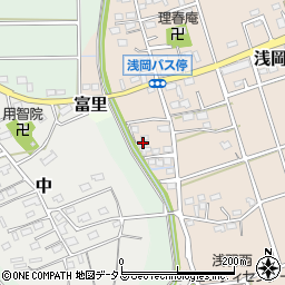 静岡県袋井市浅岡268周辺の地図