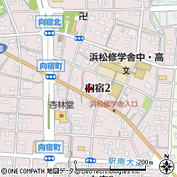 静岡県浜松市中央区向宿周辺の地図