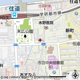 大阪府大東市新町12-1周辺の地図
