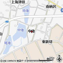 愛知県豊橋市植田町中池周辺の地図