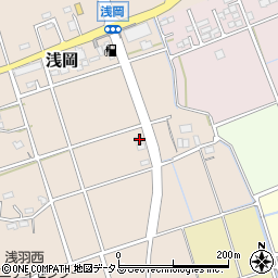 静岡県袋井市浅岡38周辺の地図