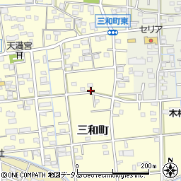 静岡県浜松市中央区三和町周辺の地図