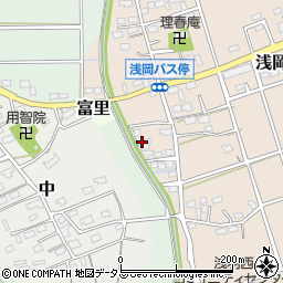 静岡県袋井市浅岡277周辺の地図