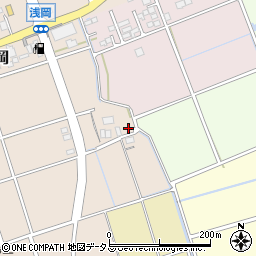 静岡県袋井市浅岡57周辺の地図