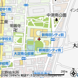 新梅田シティ周辺の地図
