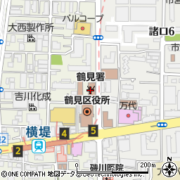 大阪市消防局鶴見消防署周辺の地図