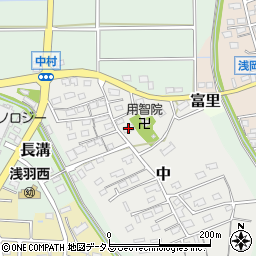浅羽中公民館周辺の地図