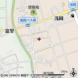 静岡県袋井市浅岡172周辺の地図