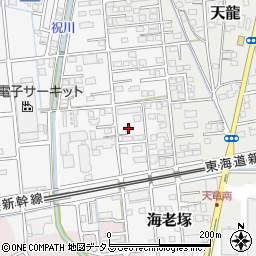 静岡県磐田市海老塚722-1周辺の地図