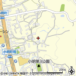 奈良県生駒市小明町1952周辺の地図