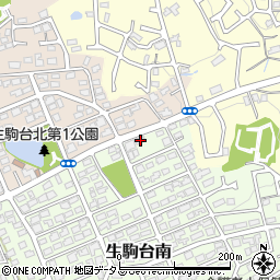 奈良県生駒市生駒台南128周辺の地図