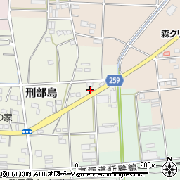 静岡県磐田市刑部島233周辺の地図