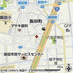 静岡県浜松市中央区飯田町539周辺の地図