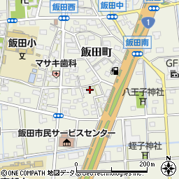静岡県浜松市中央区飯田町537周辺の地図