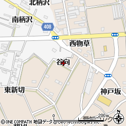 愛知県豊橋市野依町谷向周辺の地図