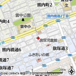兵庫県神戸市中央区熊内橋通周辺の地図