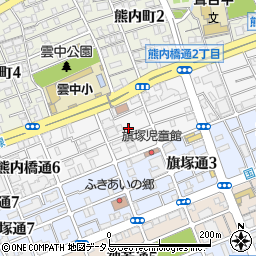 兵庫県神戸市中央区熊内橋通4丁目周辺の地図