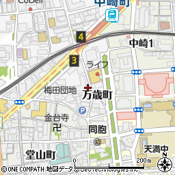 大阪府大阪市北区万歳町周辺の地図