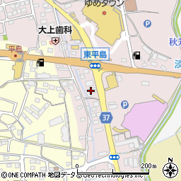 岡山ビューティ平島工場周辺の地図
