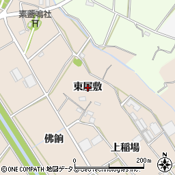 愛知県豊橋市野依町東屋敷周辺の地図