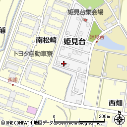 愛知県田原市姫見台122-2周辺の地図