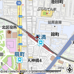 ファミリーマートＪＲ天満駅前店周辺の地図