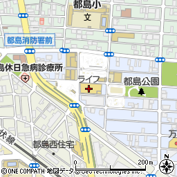 ライフ桜ノ宮店周辺の地図