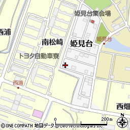 愛知県田原市姫見台104周辺の地図