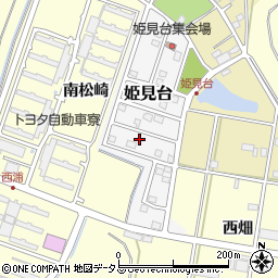 愛知県田原市姫見台108-2周辺の地図