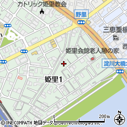 そんぽの家姫島駅前周辺の地図