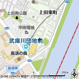 兵庫県西宮市上田東町9-6周辺の地図