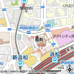 静岡県浜松市中央区旭町周辺の地図