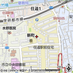 住道駅前住宅１０号棟周辺の地図
