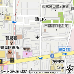 大阪府大阪市鶴見区諸口6丁目周辺の地図