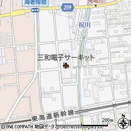 静岡県磐田市海老塚793-1周辺の地図