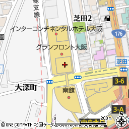 セブンイレブングランフロント大阪フロアナイン店周辺の地図
