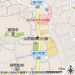 奈良ヤクルト生駒センター周辺の地図
